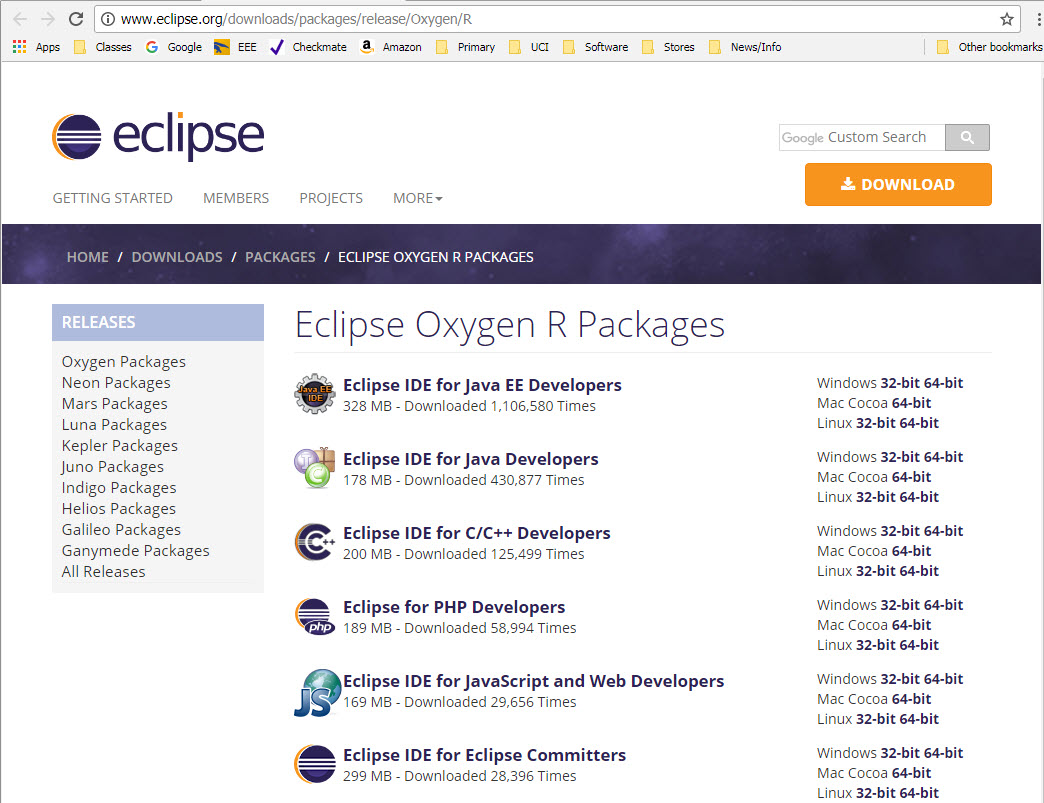 eclipse ide download for windows